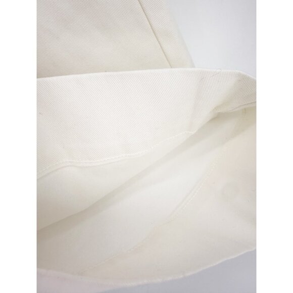 SPANX Stretch Twill Cropped Wide Leg Pants Womens XL Bright White Sailor Buttons - Picture 3 of 8